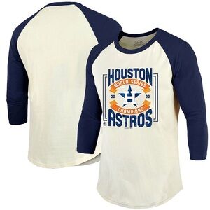 Houston Astros 2022 World Series Champions  Tee Mens 3XL Majestic Threads Raglan